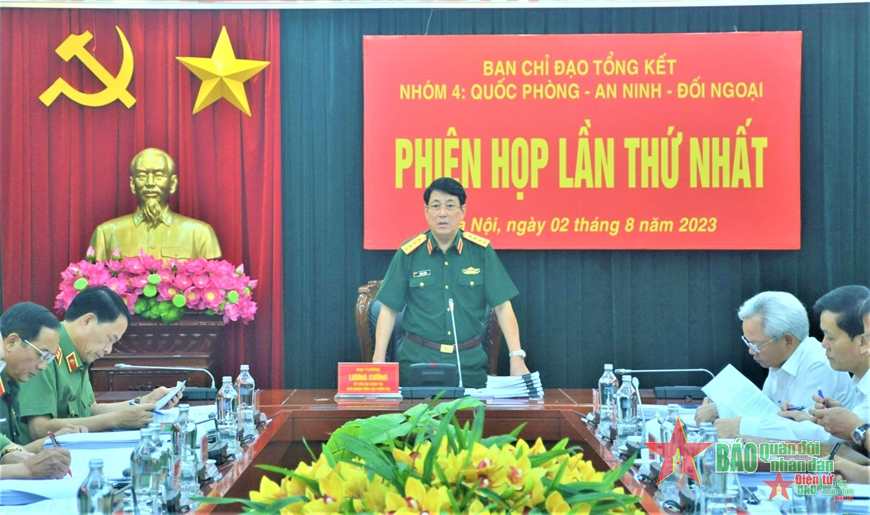 Đại tướng Lương Cường chủ trì Phiên họp thứ nhất Nhóm Biên tập Quốc phòng - An ninh - Đối ngoại tổng kết 40 năm đổi mới